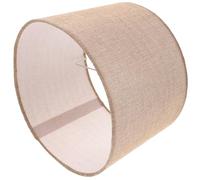 Yardenfun Abat-jour Cylindrique Lin Abat-jour de Lampe de Bureau Tissu pour Lampe de Chevet Adulte Protection Oculaire Douce et Design Rustique pour Chambre et Salon