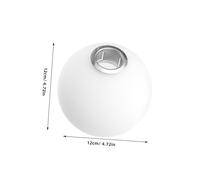 Yardenfun Abat-Jour Globe en Verre Blanc Remplacement pour Lustre ou Applique Murale Forme Sphérique Diamètre 120 Mm Usage Maison Salon Salle à Manger Facile à Installer