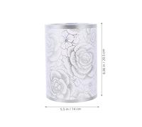 Yardenfun Abat-jour Tissu Moderne pour Lampe de Table et Lampadaire Design Droit Argenté Accessoire de Protection Lumineux et Réutilisable