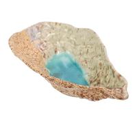 Yardenfun Abreuvoir en Céramique pour Insectes Pollinisateurs, Plateau Extérieur 19 Cm Bleu Glaçure, Assiette à Nourriture et Abreuvoir Jardin Décoratif Écologique