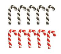 Yardenfun Accessoires de Canne de Noël en Argile Rouge et Café 20 Pièces Ornements Simples et Créatifs pour Filles et Garçon et Filles à Noël pour et Garçons pour Décoration Élégante