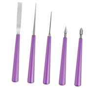 Yardenfun Alésoirs à Perles Diamantées 5 Pièces Outils de Bijoutier pour Agrandir et Polir les Trous sur Perles en Bois Métal Plastique pour Travaux Manuels DIY