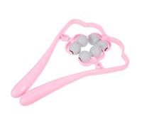 Yardenfun Appareil de Massage Manuel pour Cou et Épaules Rouleau à Six Boules Masseur Corporel Portable Rose pour Soulager Douleurs Cervicales Utilisation Domestique