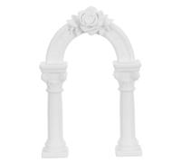 Yardenfun Arche Miniature pour Mariage : Décoration de Chemin de Jardin féérique - Petite Porte - Sculpture d'arche de Colonne Romaine pour projets de décoration de Table (Blanc)