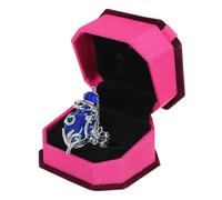 Yardenfun Bague Aromatique en Alliage Plaqué Bleu, Anneau Ajustable Créatif pour Femme, Bijou Parfumé à Flacon D'arôme Style Thaïlandais, Accessoire Soirée et Présent Élégant