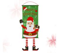 Yardenfun Banderole Joyeux Noël 2 Pièces en Pet pour Porte, Décoration Murale Festive et Suspendue, Style Amusant et Motif de Noël, pour Maison et Boutique