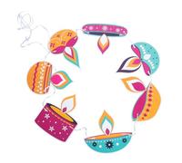 Yardenfun Bannière Diwali Carton Réutilisable pour Décoration de Fête et Mur de Classe Guirlande Suspendue Colorée pour Ambiance Chaleureuse Facile à Assembler et Adaptée Aux Célébrations