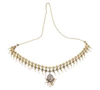 Yardenfun Boho Belly Belt Long Geometric Rhinestone Waist Chain With Tassels Ethnic Retro Style For Women Dance Party Jewelry