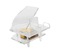 Yardenfun Boîte à Musique Piano Verre Transparent Élégant Décoration de Bureau Romantique et Vintage Figurine Instrument Mélodieux pour Anniversaires et Fêtes