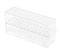 Yardenfun Boîte de mèches de perceuse à ongles en ABS, support transparent 30 trous, rangement pour produits de salon de manucure, adapté pour DIY nail use et female friends