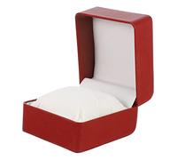 Yardenfun Boîte De Rangement Montre Élégante Intérieur Velours, Cuir PU Solide, Format Carré à Coins Arrondis, Couleur Rouge Foncé, Coffret Unique pour Voyage Et Organisation, Compact Et Portable