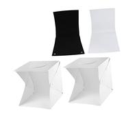 Yardenfun Boîte Lumière Photo Portable avec LED LED Tente Photo avec Fonds Noir et Blanc Kit Éclairage Studio pour Bijoux Électronique et Cosmétiques