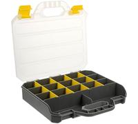 Yardenfun Boîte Transparente de Rangement Outils avec Séparateurs Amovibles Haute Capacité Mallette Portable pour Visserie et Petites Organiseur Pratique pour Atelier et Bricolage