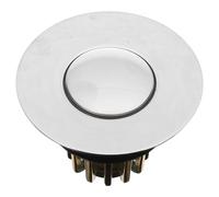 Yardenfun Bouchon de Vidange à Poussoir en Acier Inoxydable Crépine Flexible Bonde pour Lavabo de Salle de Bain et Évier Cuisine Anti-Fuite Filtration Cheveux Intégrée Finition Argentée