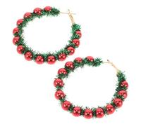 Yardenfun Boucles Oreilles de pour Femmes Forme de Sapin et Cloche Charms Festifs Rouge Accessoires de Fête Idéaux pour Célébrations de