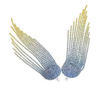 Yardenfun Boucles Oreilles Longues à Franges Dégradées Pierres Scintillantes Légères et Confortables Bijoux Oreille Pendants pour Mariage et Fêtes