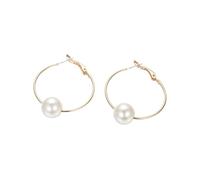Yardenfun Boucles Oreilles Perles Pour Femmes Style Sauvage Grandes Perles Idées Cadeau Décoratives Blanches
