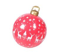 Yardenfun Boule de Noël Gonflable Extérieure Rouge Décorative Étanche Résistante Aux Intempéries pour Fête et Maison