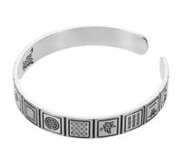 Yardenfun Bracelet Mahjong Ajustable Style Rétro Ouvert pour Femme et Homme Bijou Vintage avec Motif Treize Merveilles Accessoire Chance Unique