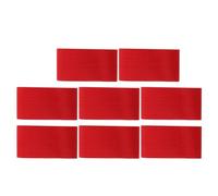 Yardenfun Brassard de Capitaine Élastique Rouge en Nylon pour Football, Lot de 8pcs, pour Compétitions Sportives et Renforcement de l'esprit D'équipe