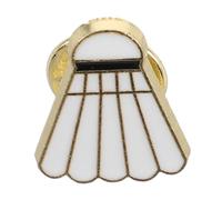 Yardenfun broche de badminton épingle à dos accessoires de badminton épinglette de dessin animé Broche de dessin animé insigne d'épingle de chapeau de zinc blanche