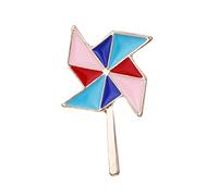 Yardenfun Broche en de Moulin à Vent Lot de 5 Épingles Unisexes pour Vêtements Accessoires de Mode Colorés et Non Toxiques