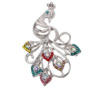 Yardenfun Broche Paon Ornée De Cristaux Pour Femme Et Fille Accessoire Élégant Motif Oiseau Et Animal Pour Robe