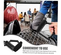 Yardenfun Brosse Barbecue à Fil Droit pour Nettoyage Grill et Four Accessoire BBQ pour Rayures Brosse à Poils Métalliques Angle Droit Polyvalente