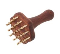 Yardenfun Brosse de Massage Laiton et Outil Guasha pour Stimulation Complète Du Corps Détente Du Dos Cou et Épaules Soin Énergétique Traditionnel Chinois