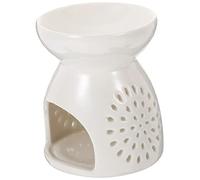 Yardenfun Brûleur à Huile Céramique Porte Bougie Chauffe Plat Décoratif Diffuseur Creux Chaleur pour Salon Chambre et Yoga