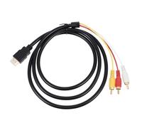 Yardenfun Câble adaptateur numérique vers 3RCA mâle convertisseur audio vidéo pour transfert haute définition sans installation compatible avec TV et convertisseurs