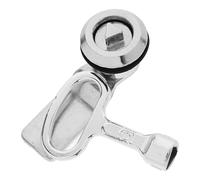 Yardenfun Cadenas de Sécurité Triangulaire Acier Inoxydable pour Poubelle Extérieure Verrou avec Clé Triangulaire Protection Anti-intrusion pour Bac à Déchets Usage Résidentiel et