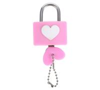Yardenfun Cadenas en Métal de Cœur avec Clé Rose, Petit Cadenas D'amour Décoratif pour Anniversaire de Mariage et Voyage, Verrou Artisanal pour Bagages et Souvenirs Romantiques