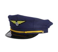 Yardenfun Casquette Pilote Avion Bleu pour Adultes Légère et Réutilisable Accessoire Cosplay et Fête à Thème Aviation Halloween et Spectacles