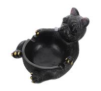 Yardenfun Cendrier Décoratif en Résine Forme Chien Noir Petite Taille Cendrier Original et Pratique pour Intérieur Bureau et Salon Accessoire pour Fumeurs