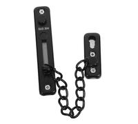 Yardenfun Chaîne de Porte Acier Inoxydable Noire Serrure de Sécurité Facile à Utiliser Double Verrouillage avec Loquet pour Hôtels Chambres Dhôtes et Lieux Publics