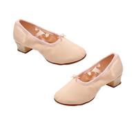 Yardenfun Chaussures de Ballet Femme à Talon Bas Semelle Souple pour Danse Yoga Folk Ballet Jazz Légères et Confortables avec Élastique Stretch pour Entraînement et Performance Scénique