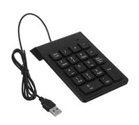 Yardenfun Clavier Numérique USB Filaire 19 Touches Clavier Numérique Mécanique pour Ordinateur Portable, Utilisateurs Finance Et Banque, Design Ergonomique, Compatible Multi-systèmes, Couleur Noire