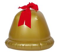 Yardenfun Cloche de Noël Gonflable Extra Large avec Nœud Décoration Extérieure Festive pour Pelouse Porche et Sapin Ornement Suspendu pour Fête de Noël