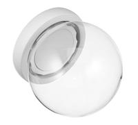 Yardenfun Cloche en Verre Transparent avec Base Bois Blanc Exposition Anti-Chute avec Attache EVA pour Fleurs Préservées Décoration DIY Globe de Neige Maison et Bureau