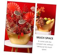 Yardenfun Coffret Cadeau Forme De Seau à Fleurs Pour An Contenant Pour Articles Divers Doré