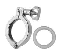 Yardenfun Collier de Serrage Inox avec Joint Silicone Pince Tri Clamp Robuste pour Raccord Sanitaire Usage Alimentaire et Brassage Maison Anti-rouille