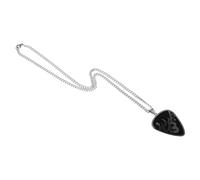 Yardenfun Collier Médiator Guitare en Acier Inoxydable Noir, Pendentif Note de Musique Léger, Bijou Homme Femme pour Fête et Concert