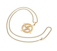 Yardenfun Collier Sainte Brigitte Croix Dorée Pendentif Religieux Catholique Unisexe Bijou de Prière Symbole de Foi Présent Spirituel pour Homme et Femme Chaîne Délicate Amulette