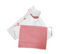 Yardenfun Costume Chef Garçon Fille à Manches Longues Rose Tablier et pour Jeu de Rôle Cuisine Vêtements de Cuisine pour Garçon Fille pour Éveil Culinaire et Activités Créatives