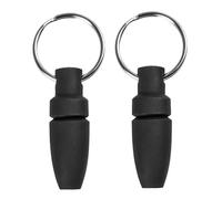 Yardenfun Coupe-cigares Perforateur Rétractable 2 Pièces En Silicone Et Acier Inoxydable Noir Compact Porte-clés Portable Pour Cigares Usage Extérieur Voyage Fumeur