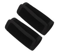 Yardenfun Coussinets pour Poignées de Béquille en Velours Noir, Rembourrage D’aisselles Antidérapant, Paire de Housses Confortables Adaptées aux Béquilles D’avant-bras pour Mobilité