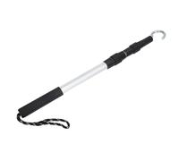 Yardenfun Crochet de Toit pour Échelle en Alliage D'aluminium Argenté, Tige de Traction Télescopique Sécurisée pour Auvent de Camping-car, Usage Domestique et Professionnel