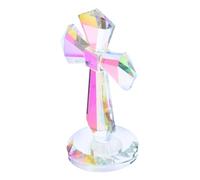 Yardenfun Croix Cristal Main Statue de Prière Verre Décoration de Table de Mariage Ornement Religieux pour Célébrations Chrétiennes et Spirituels