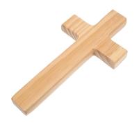 Yardenfun Croix Murale Chrétienne en Bois 20 CM Décoration Murale Catholique Artisanale Ornement Religieux Suspendu pour Maison et Église Croix Décorative Solide Présent Symbolique de